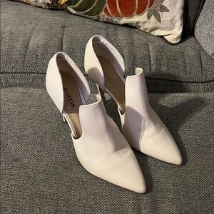 JustFab Elegant White Heels